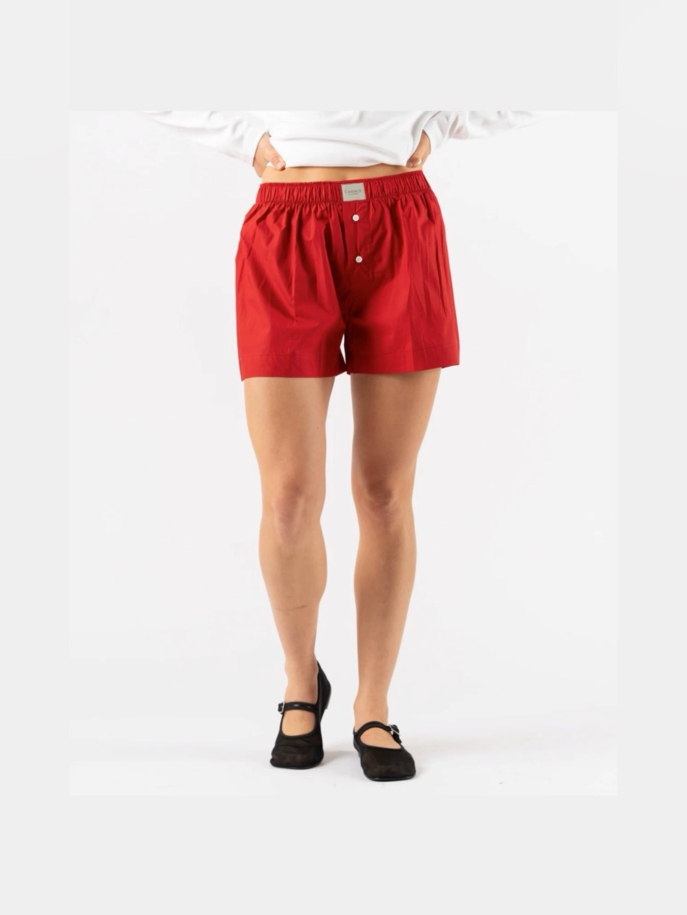Comme Si red boxers. 100% cotton poplin